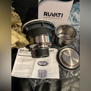 Ruvati RVA1025 NWOT Kitchen Sink Basket Strainer, Stainless Steel